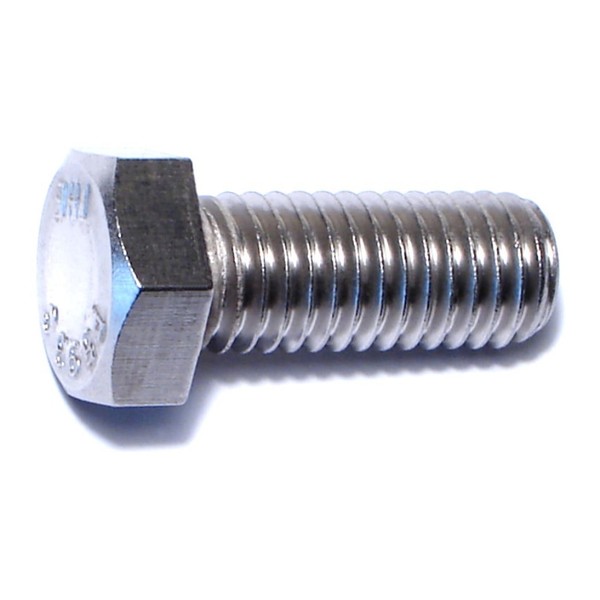 Midwest Fastener 1/2"-13 Hex Head Cap Screw, 18-8 Stainless Steel, 1-1/4 in L, 25 PK 50565